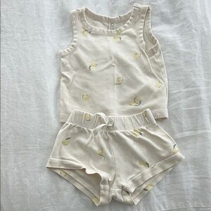 Colored Organics Lemon Print Tank and Shorts Set